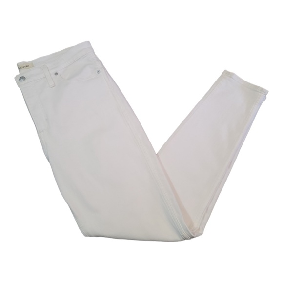 Madewell 10” Highrise White Skinny Jeans Size 32” waist x 29”inseam - Picture 3 of 7